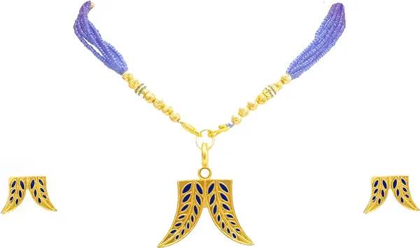 Assamese_Traditional_Gold_Plated_Blue_Colour_Hatti_Danny_Tassel_Jewellery_Set_For_Women